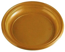 Teller Partyteller gold aus PS, rund Ø 22 cm, 10 Stk.