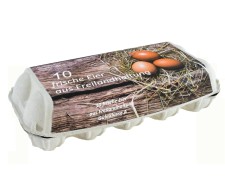 Eierverpackungen fr 10 Eier Freilandhaltung, wei, 154 Stk., fr S, M, L