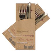 Pochetto Bestecktaschen Guten Appetit 200x85mm inkl. Serviette bordeaux, 520 Stk.