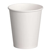 Pappbecher wei 200ml unbedruckt fr Weiterverarbeitung Bedruckung, 50 Stk.