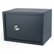 Tresor Safe 35x25x25cm mit Schlssel-Schloss fr Tisch/Wandmontage dunkelgrau