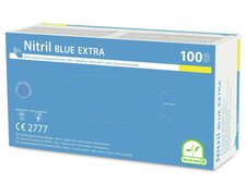 Einweghandschuhe Nitril puderfrei blau EXTRA stabil dick Gre S, 100 Stk.