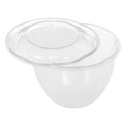 BIO Salatschalen aus Bio-Kunststoff inkl. Deckel  950ml   17 cm 50 Stk.