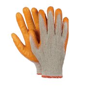 Arbeitshandschuhe, Montagehandschuhe Baumwolle Latex Gre L-9 orange 10 Paar