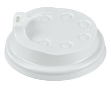 Domdeckel weiß, für Pappbecher - 'Coffee to go' - 200ml mit 80mm Ø, 50 Stk.