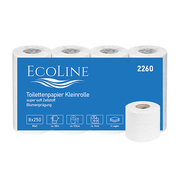 Ecoline Toilettenpapier 2 lagig 250 Blatt Zellstoff 9,5x11cm Blumenpr�gung 8x8 Rollen=64 Rollen