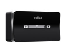 Satino Jumbo Doppelrollen-Toilettenpapierspender Centerfeed mit Innenabwicklung, CF2, schwarz