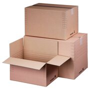 Schnellaufrichtekarton 475x310x(155)-310mm mit variabler Hhe und Automatikboden A3+ braun