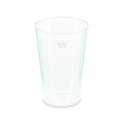 Mehrwegbecher Pfandbecher transparent PP Eichstrich 0,3 l  7,9 cm,  25 Stk.