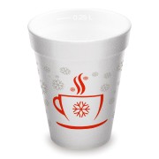 EPS Thermobecher Glühweinbecher Styroporbecher 'WINTERSAISON' 250ml, 20 Stk.
