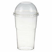 Smoothiesbecher Dessertbecher + Domdeckel 300 ml 78mm, PET, glasklar, 50 Stk.