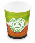BIO Pappbecher Kaffeebecher CoffeeToGo Kompostierbar 200ml 280ml, 10 Stk.