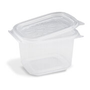 Feinkostbecher mit fixem Deckel Ripboxx Tiny klar PP 127x108x86mm 500ml, 50 Stk.