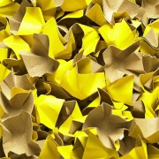DECOFILL dekorative Papier-Verpackungschips Polsterchips, gelb, 400 Liter