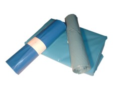 LDPE-Mllscke 120 L, 700 x 1100 mm, Typ 70 = 45 my Regenerat blau, 250 Stk.