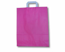 Papiertragetaschen aus Kraftpapier 180+80x220mm pink, 250 Stk.