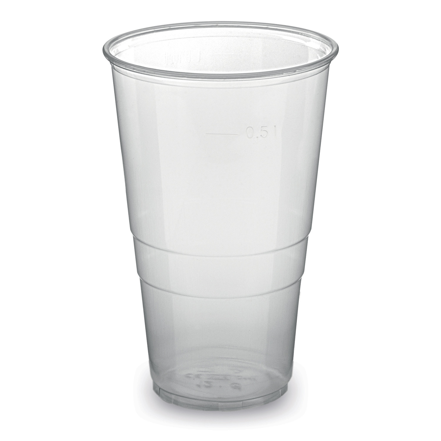 Trinkbecher transparent klar mit Eichstrich Pint 0,5 l, 500 ml, PP, 10 Stk.