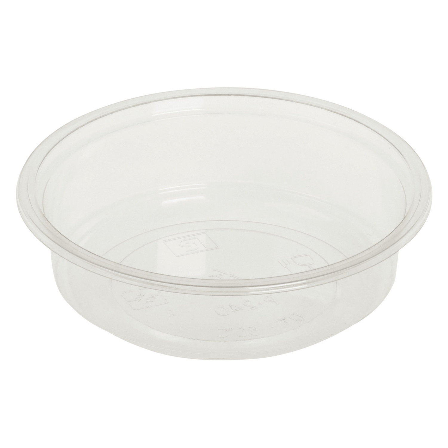 Feinkostbecher transparent aus Bio-Kunststoff (PLA) 240 ml   12,1 cm 50 Stk.