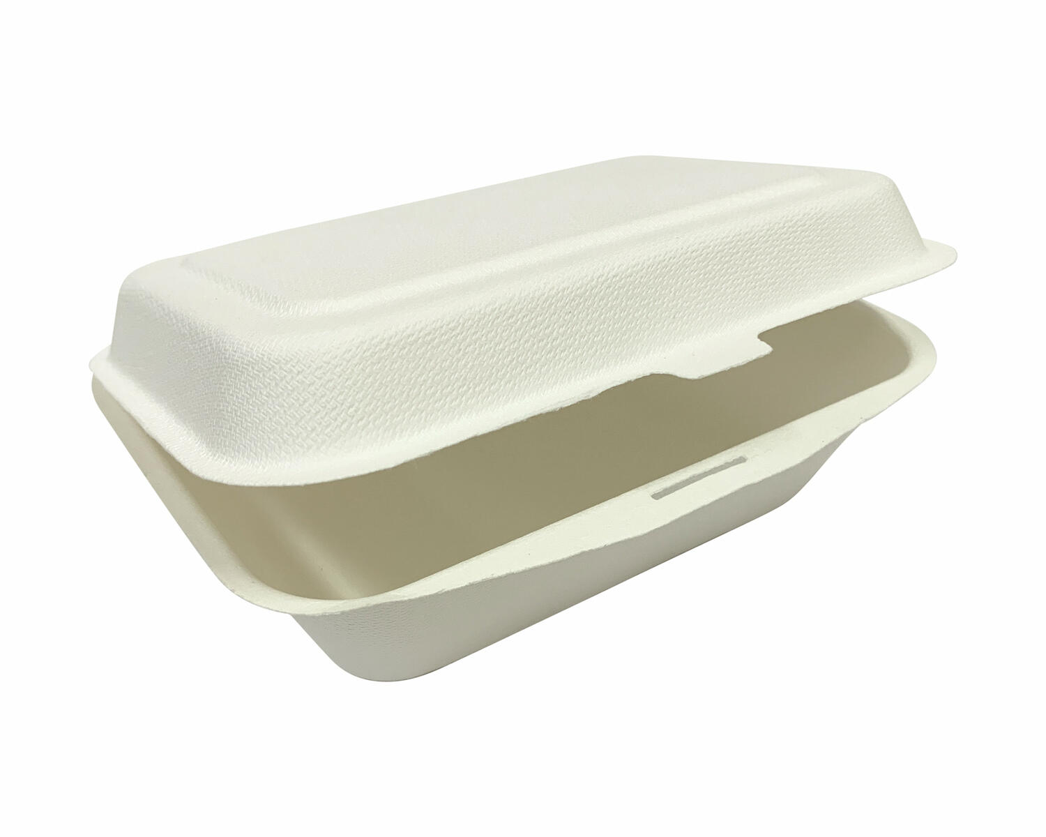 Menboxen ToGo 191x135x59mm 1-teilig aus Zuckerrohr nature wei, 50 Stk.