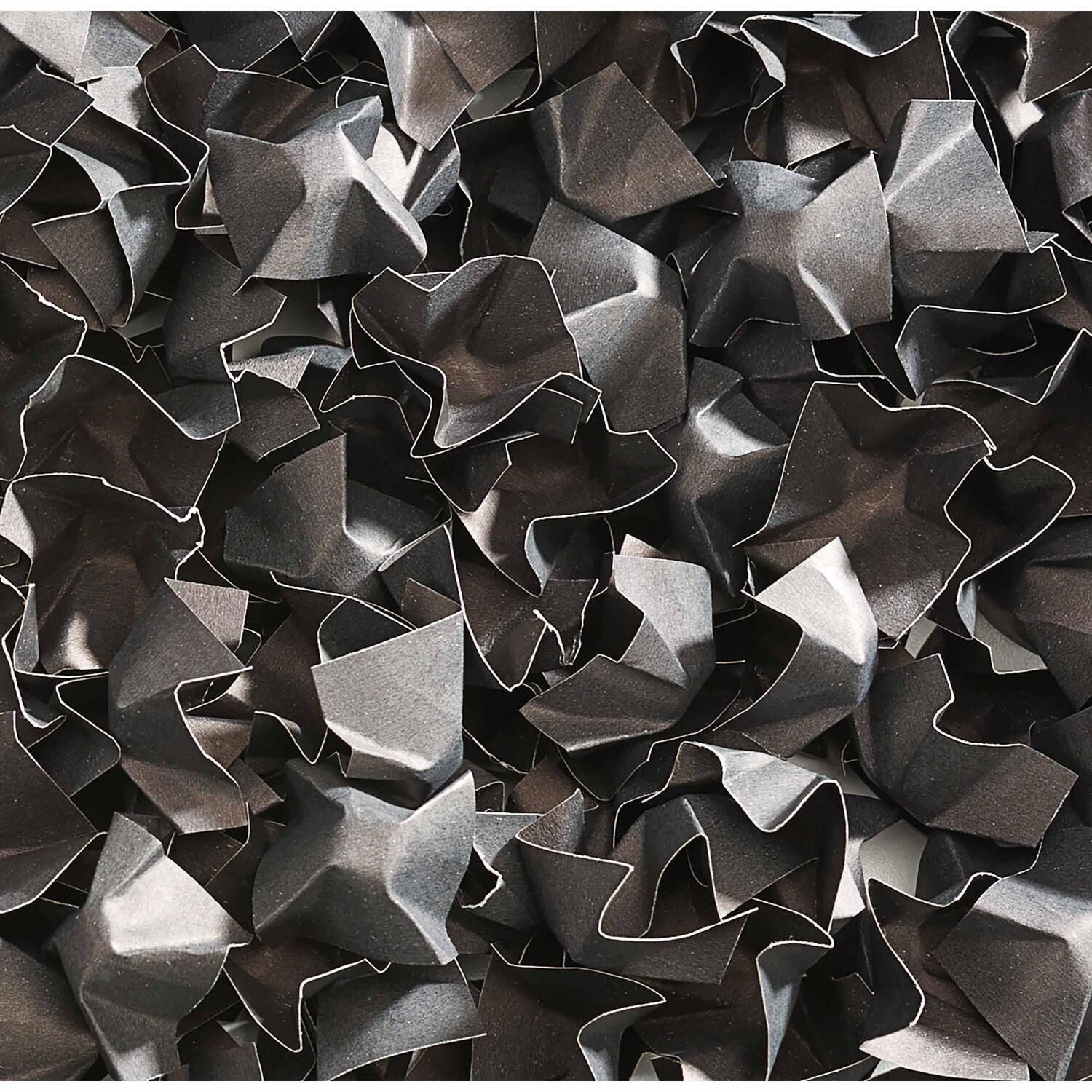 DECOFILL dekorative Papier-Verpackungschips Polsterchips, schwarz beidseitig, 400 Liter