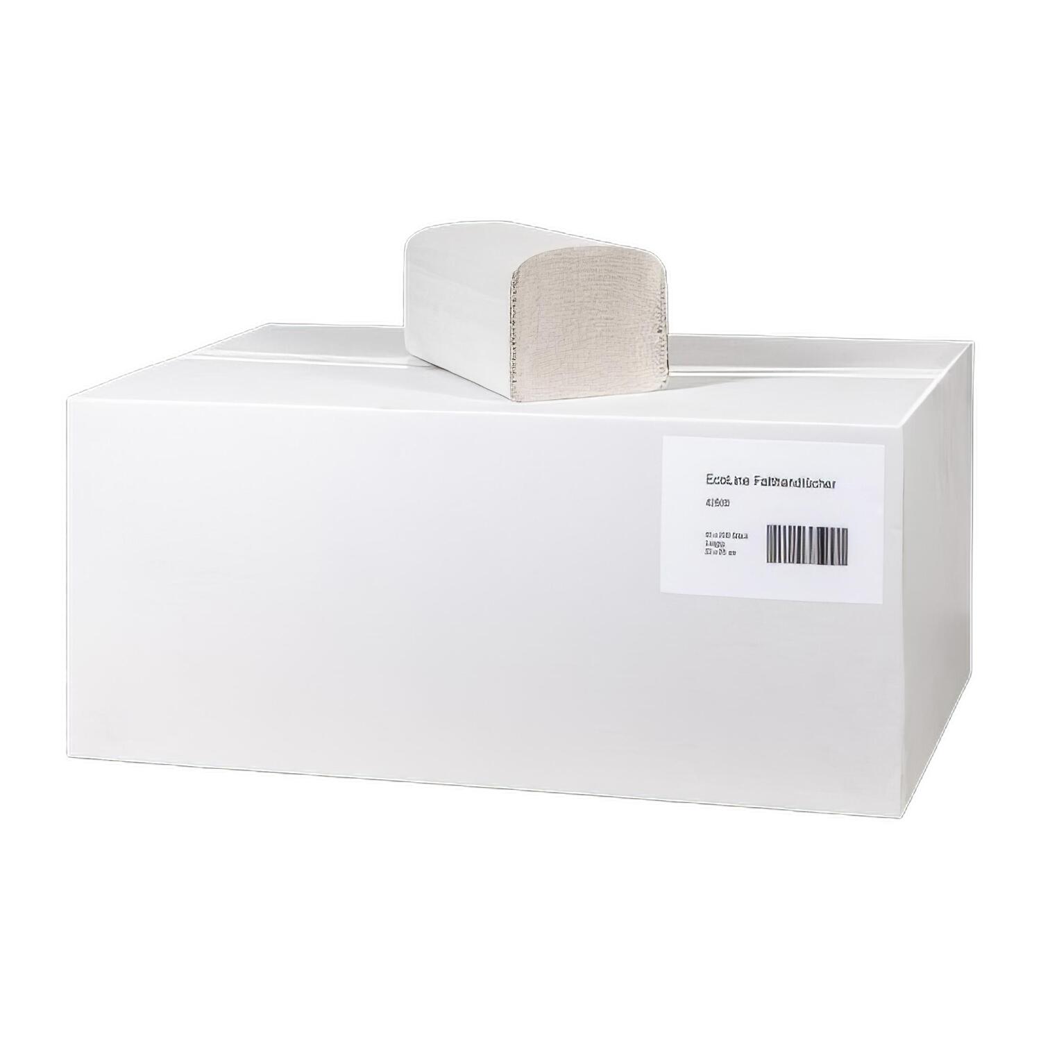 EcoLine Falthandt�cher V-Falz recycling 24x22cm 2-lagig 20 x 200 St�ck = 4000 Stk.