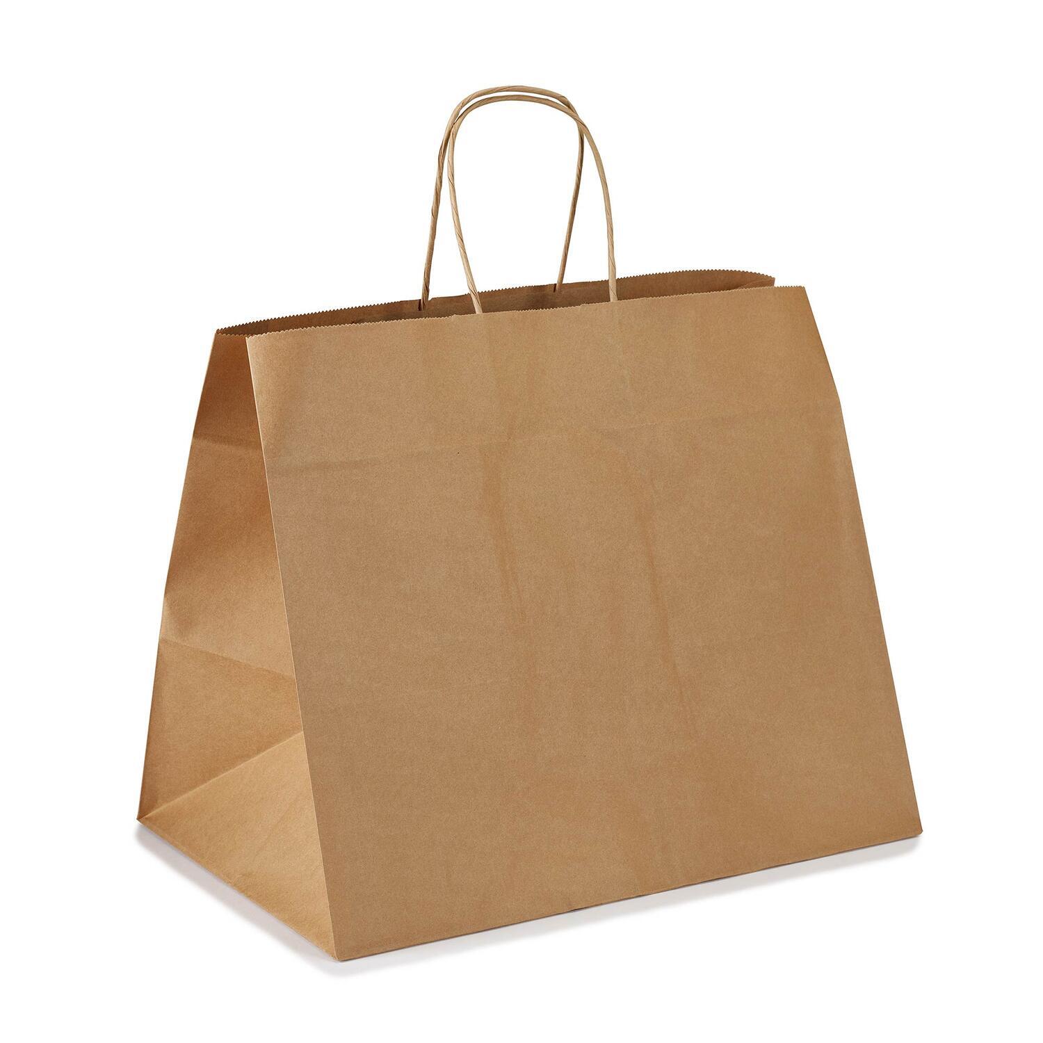 Papiertragetaschen mit Kordelhenkeln Kordeltaschen 260 + 170 x 250mm 80g braun