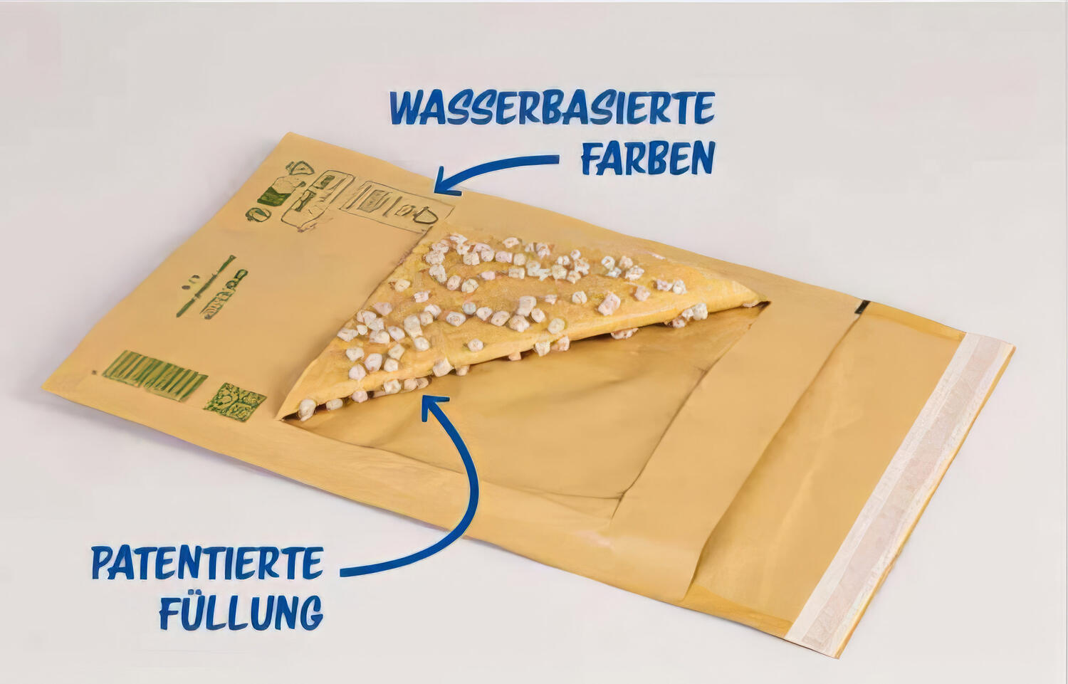 AROFAIR Papierpolstertaschen 200x275+50mm 100% Recycling, Ersatz fr Luftpolstertaschen