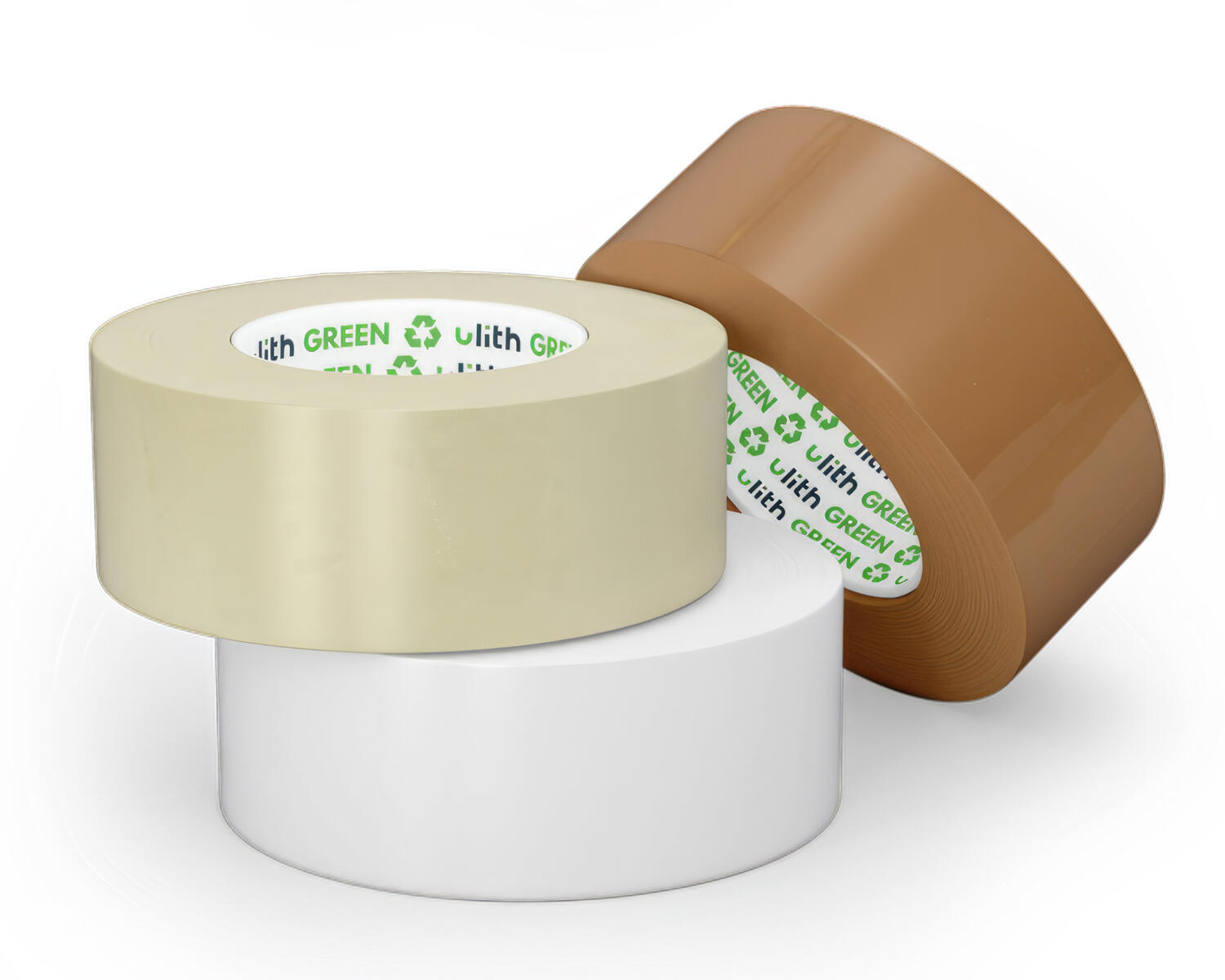 ULITH GREEN Packband Klebeband 50mmx66m mit Recyclinganteil & leise, braun