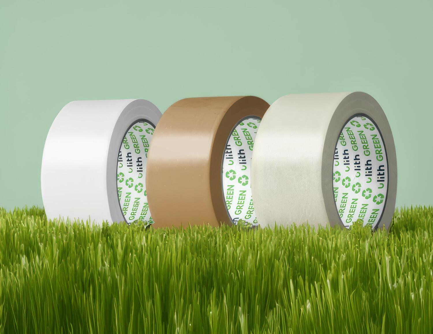 ULITH GREEN Packband Klebeband 50mmx66m mit Recyclinganteil & leise, braun