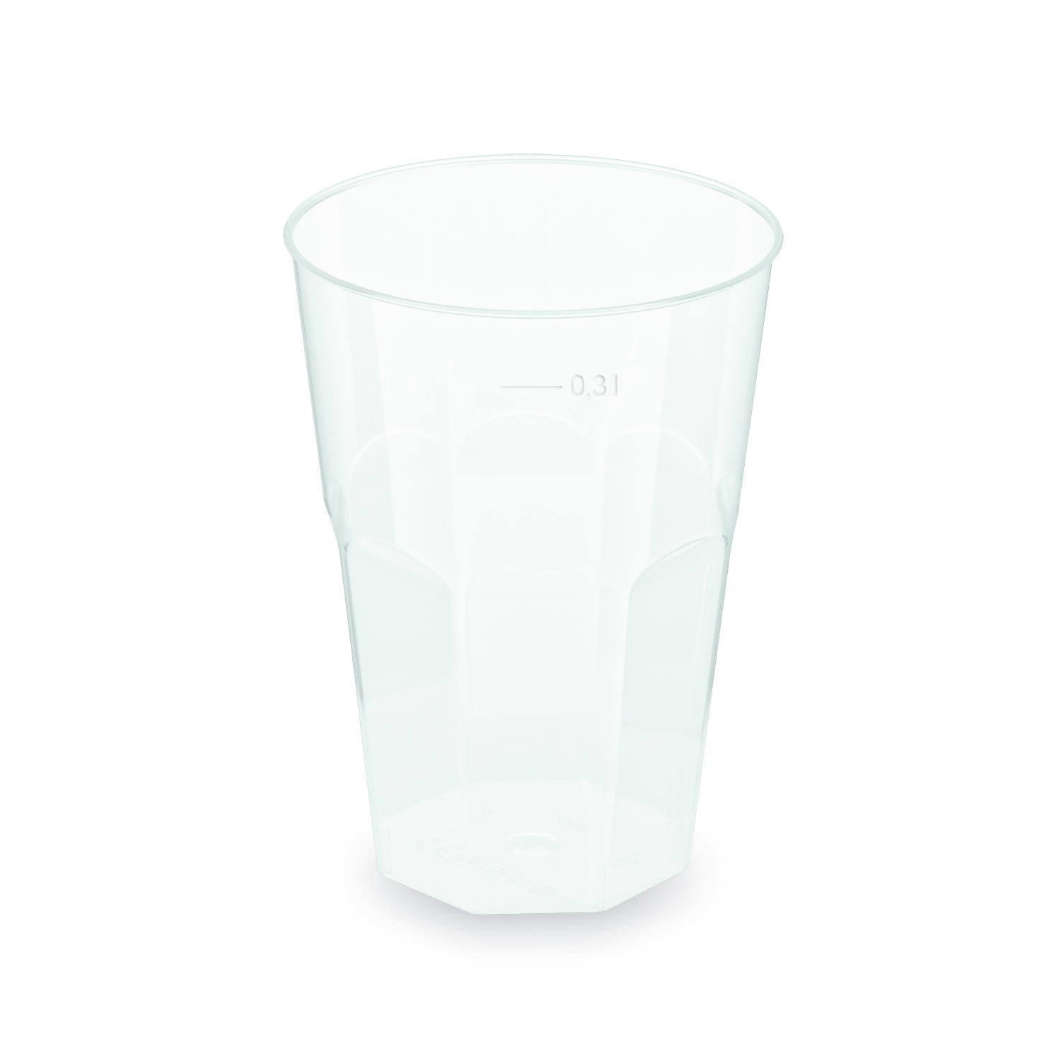 Mehrwegbecher Cocktail transparent PP Eichstrich 0,3 l   8 cm,  30 Stk.