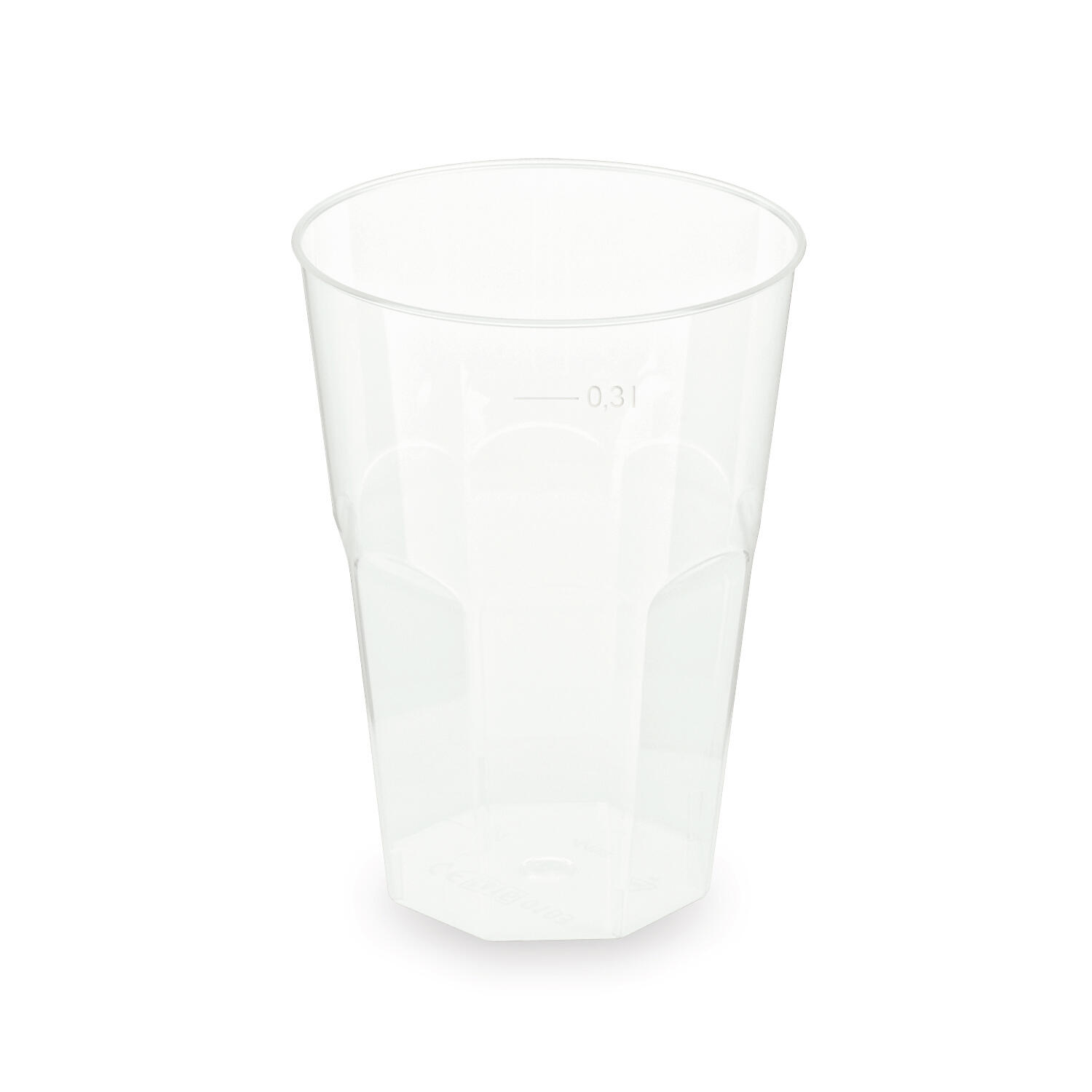 Mehrwegbecher Pfandbecher Cocktail transparent stabil+ PP 0,3L  70mm, 15 Stk.