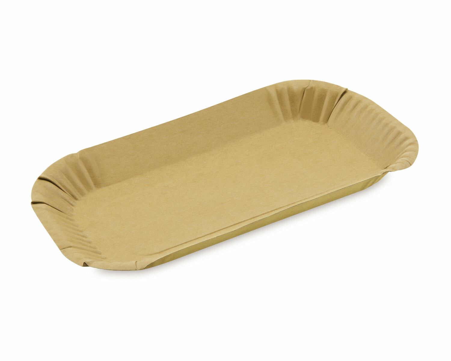 BIONATURE Pappschalen Kraft oval 23 x 15 x 2 cm fettdicht braun, 100 Stk.