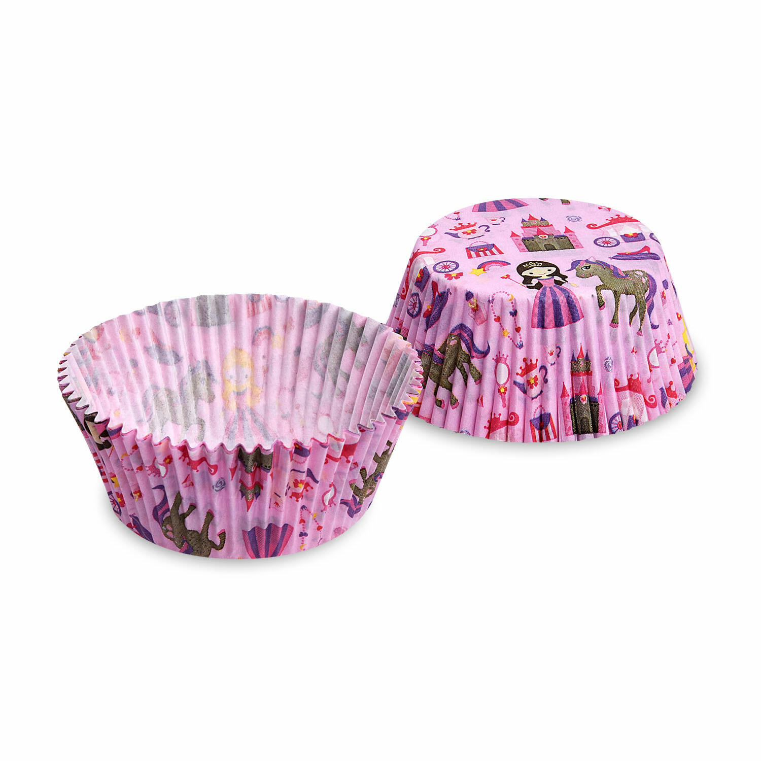 Muffinkapseln Gebckkapseln Prinzessin pink  50 x 30 mm, 40 Stk.