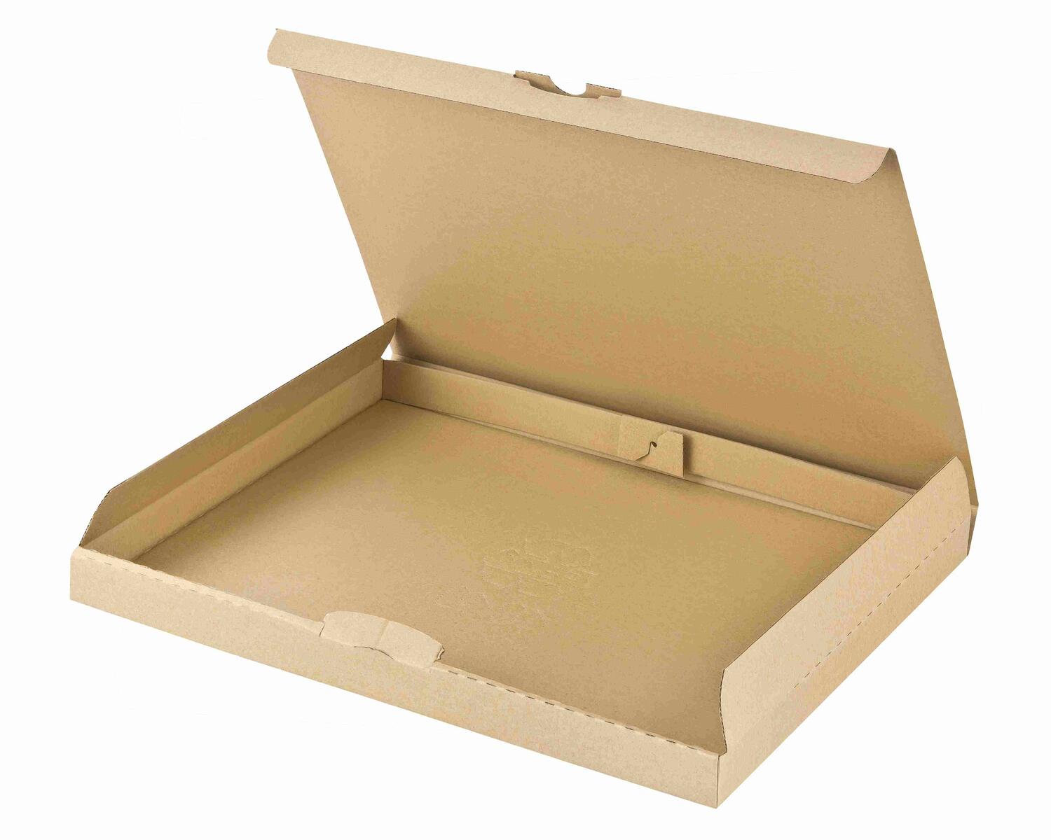 Versandkarton 340x250x30mm schnelle Aufrichtung Steckverschluss Maxibrief DHL briefkastentauglich Hhe 3cm A4 B4 braun