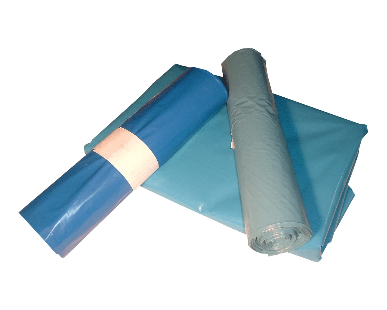 LDPE-Mllscke 120 L, 700 x 1100 mm, Typ 60 = 28 my Regenerat blau, 250 Stk.