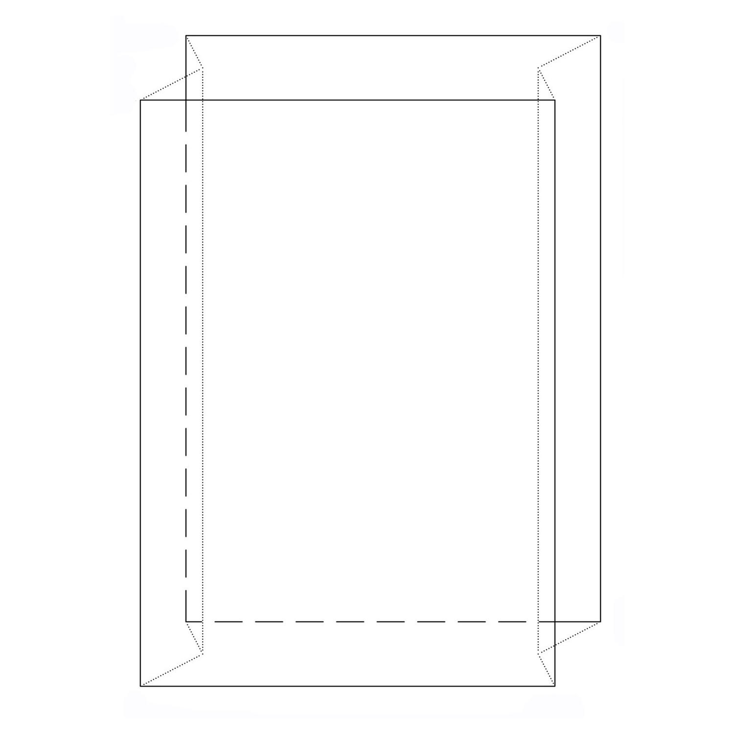 Einlegescke Seitenfaltenscke 220 x 150 x 700mm gelocht transparent 500 Stk.