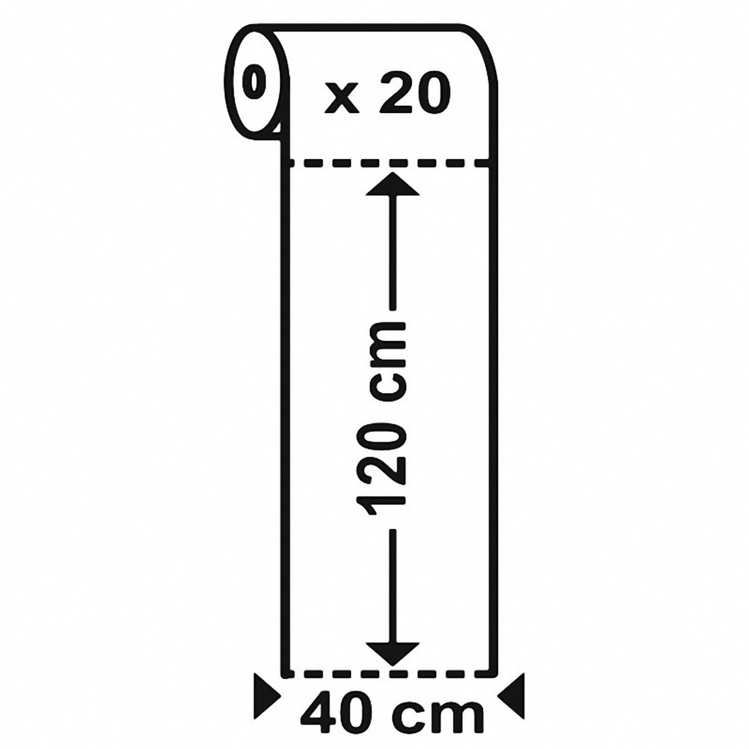 Tischlufer Airlaid 24m x 40cm - alle 120cm perforiert, stoffhnlich, champagner