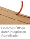 ColomPac Euroboxen S 200 x 150 x 100mm mit Selbstklebeverschluss & Aufreifaden braun