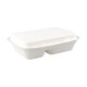Men�boxen 2-geteilt�aus�Bagasse,�naturwei�,�25x16cm,�25Stk.