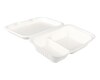 Men�boxen 2-geteilt�aus�Bagasse,�naturwei�,�25x16cm,�25Stk.