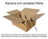 Faltkarton  550x450x(150)-200mm mit variabler Hhe 2-wellig braun